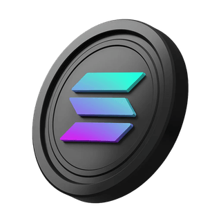 SOL coin from Solana placed along the edge of the hero banner section